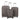 Mocha Brown Small Medium and Large Size Luggage Trolley Bag 