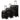 Ventex Crest Black Suitcase - Small Medium Large 